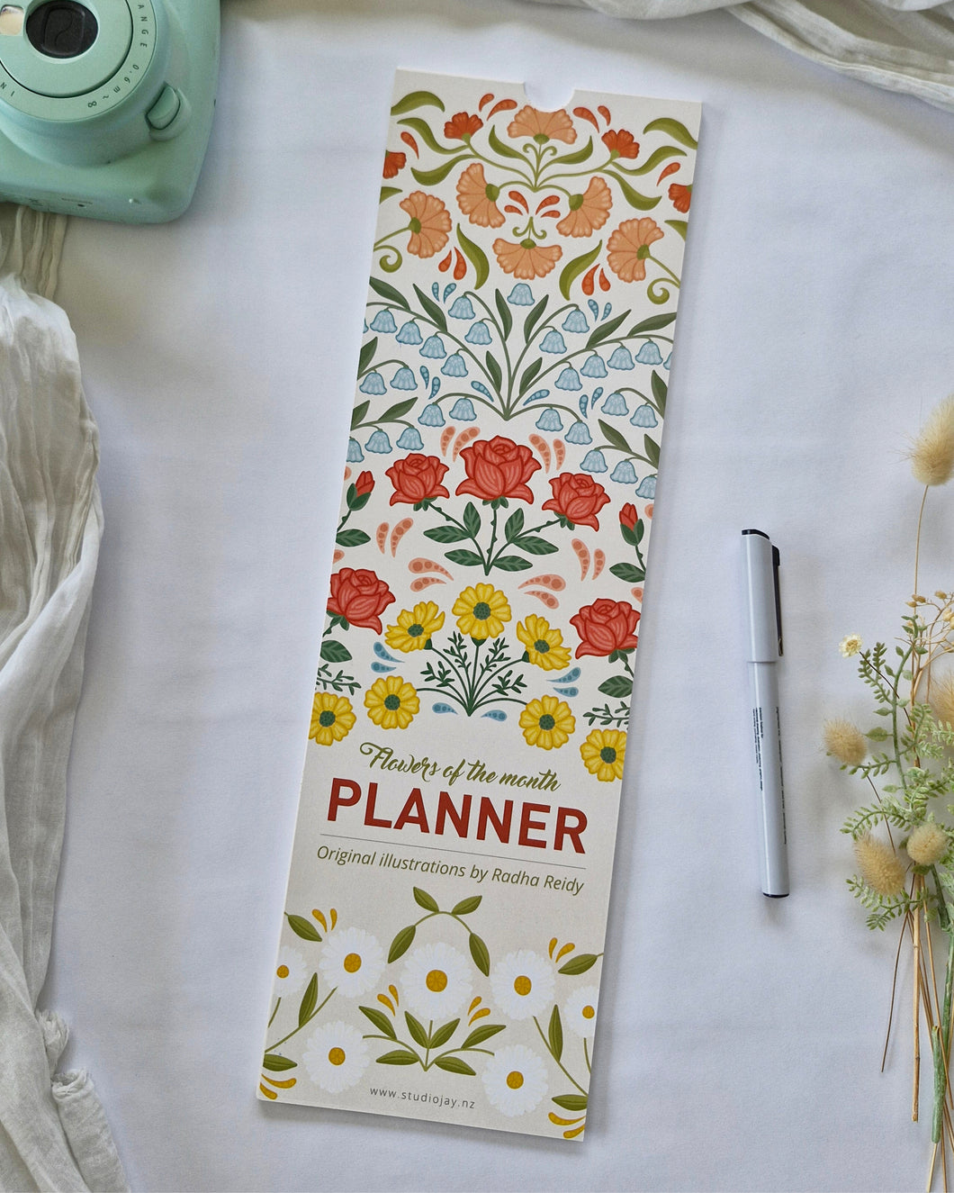 Flowers of the month - monthly planner