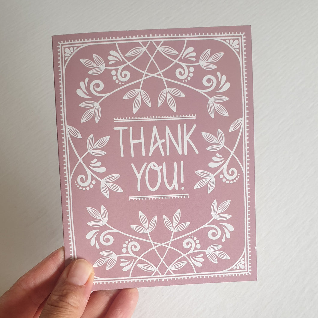 Thank you • Leaf greeting card