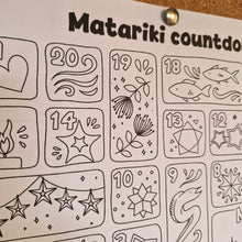 Load image into Gallery viewer, Matariki countdown colouring in | FREE digital file
