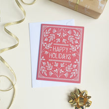 Load image into Gallery viewer, Happy Holidays • Leaf greeting card
